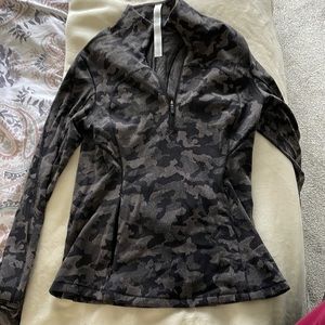 Lululemon Camo Quarter Zip Sweatshirt